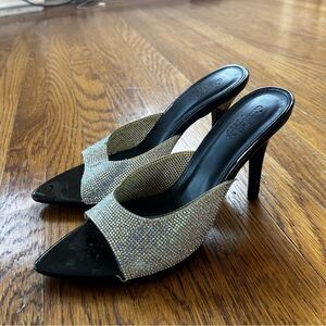 Charlotte Russe Black and Silver High Heels